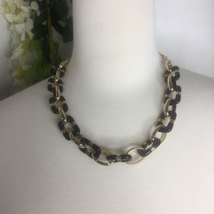 Charter Club Black & Gold Link Necklace        J24
